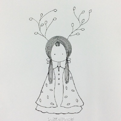 我期待遇见一个，英姿飒爽的女朋友。从此长厢厮守。#美南子的简笔画教程##手帐#