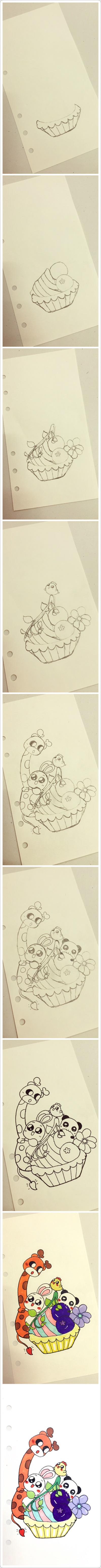 小琢手绘，手绘教程，手帐，简笔画