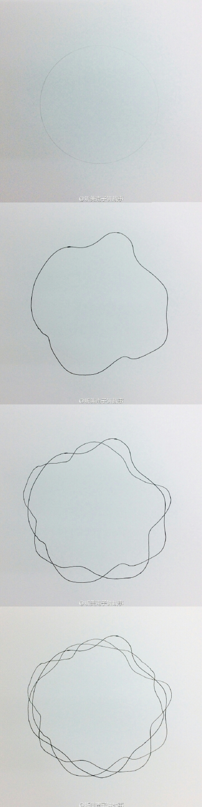 手帐教程；简笔画；边框；花边；素材……花藤圈的教程1 来自@听美南子讲故事