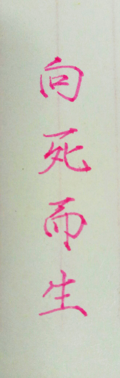 手写 练字 瘦金体 笔:慕娜美
向死而生