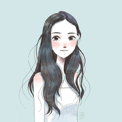 台湾插画师Little oil 女孩系列插画