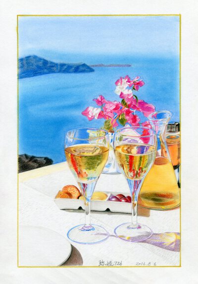 #珍妮726彩铅绘画#照片写生（照片来自小米锁屏画报）