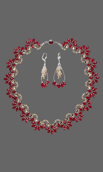Jewelry Design - Single-Strand Necklace and Earring Set with Swarovski Crystal and Silver-Plated Brass Findings - Fire Mountain Gems and Beads