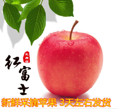 新鲜苹果新鲜水果瓦房店苹果酸甜农家绿色红富士苹果5斤包邮