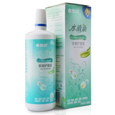 海昌水清新多效隐形眼镜护理液360ml天然薄荷精华 清新舒爽