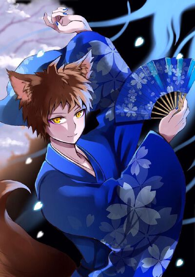 弹丸二代，日向创，和服，樱花，扇子，狐妖化【啊啊啊啊啊啊这个日向，这个日向aaaaaaa极乐净土大法好，大法好啊——！】
