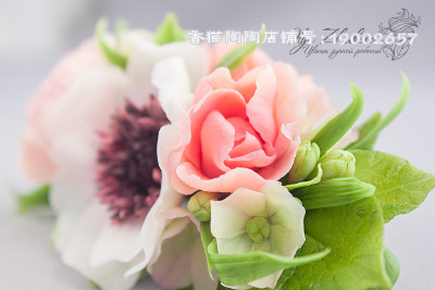 软陶粘土饰品手链软陶花果唯美