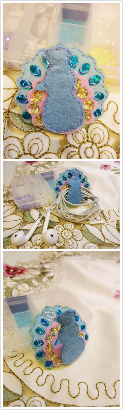小孔雀 绕线器――常小妖手工制品 不织布系列