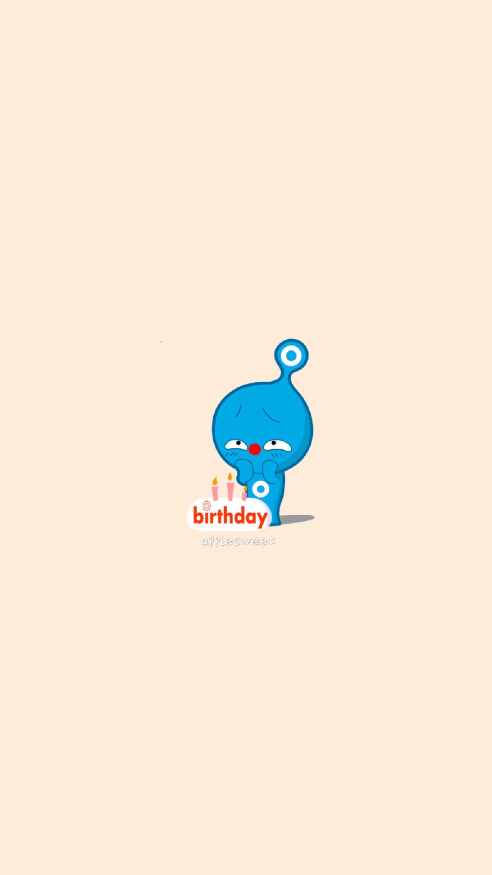 可爱 简单 插画 生日快乐 生日祝福 平铺 卡通 屏保(◕‿◕✿