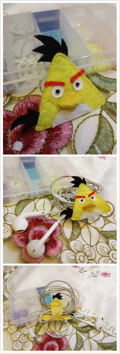 愤怒的小鸟 黄风 绕线器――常小妖手工制品 不织布系列