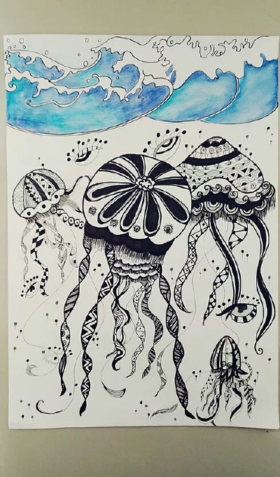 黑白 线描