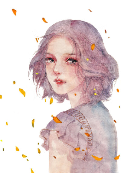 插画师：ENOFNO
“她眸光望向他，如装了碎星星一般，里边尽是浓浓情意。”