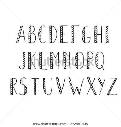  英文字体 26个字母 手写 设计 素材 教程 转自Pinterest