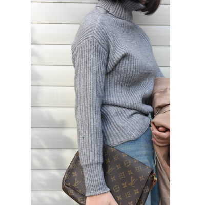 Mogustore 2016FW 舒适感灰色高领毛衣
