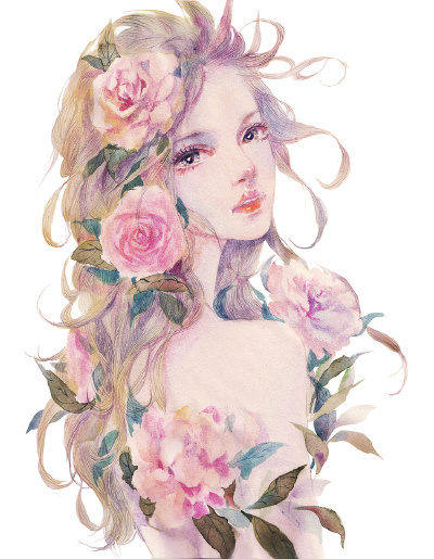 〔 水彩美人 〕 作者' ENOFNO