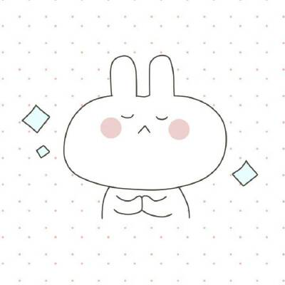 情侣头像，萌萌二次元小兔子。