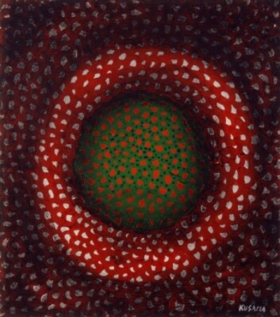 《太阳》，1953年，草间弥生，东京国立近代美术馆藏

