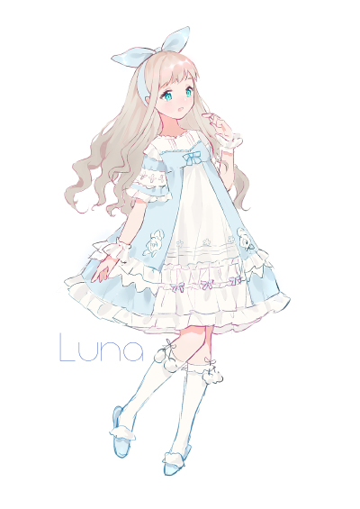 『沫沫』动漫原创 插画手绘 二次元 少女 唯美 萌 Lolita 画师：羽織haori