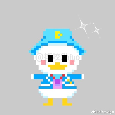 #拼豆图纸##拼拼豆豆# 撕咬原创#迪士尼##唐老鸭# 最近因为迷恋二鸭所以一直在翻ins看！结果发现鸭鸭的衣服真多真好看零碎时间就拼了这套！这套都是TDR的服装~...展开全文c
