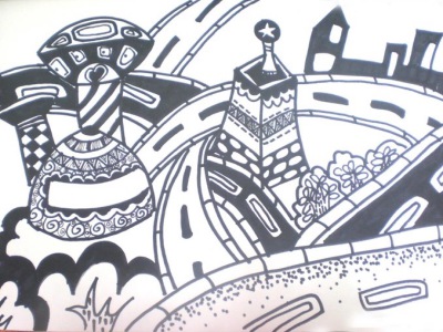 黑白装饰画