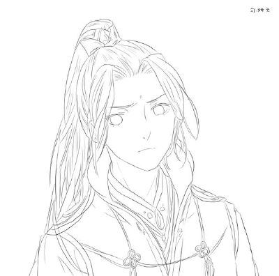 线稿 古风