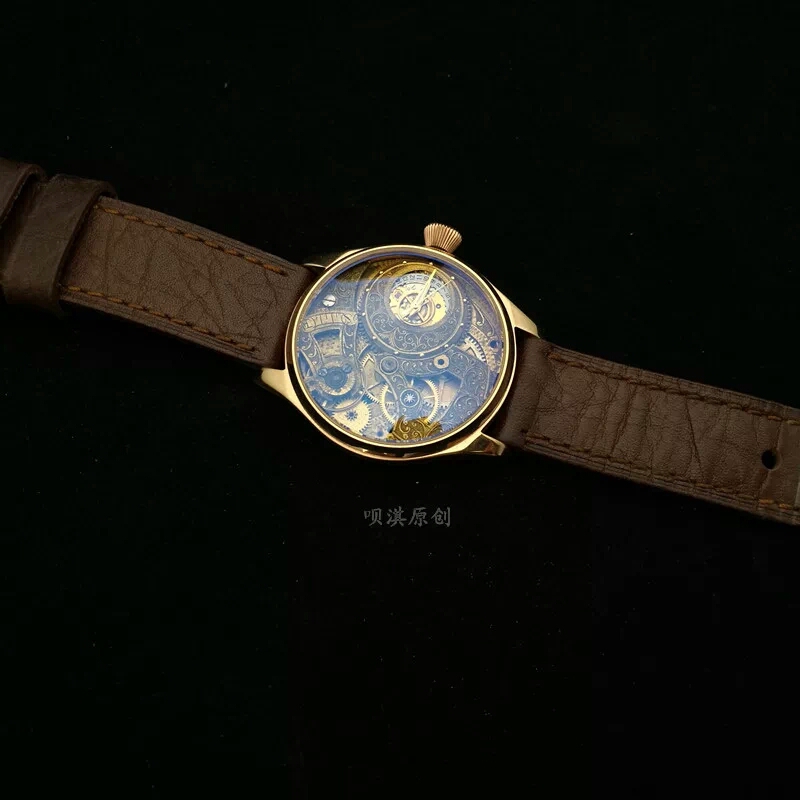 大小八件怀表改手表 手工原创手表 全自动瑞士机芯手表 手工疯马