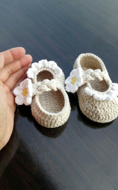 钩针花朵淑女单鞋