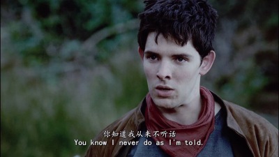 Author: Merlin! Step aside!
Merlin: You know I never do as I'm told !
S05E01