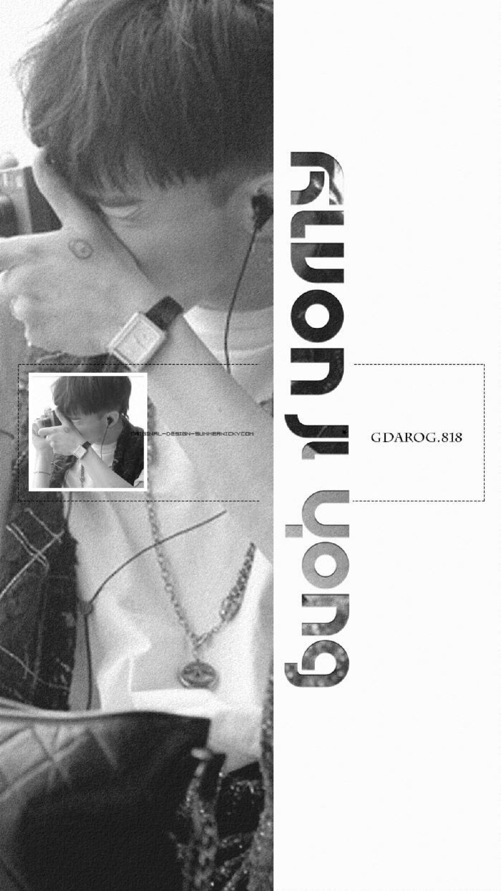  权志龙GDRAGON#bigbang#原创高清手机壁纸#微博:ORIGINAL-DESIGN-SUMMERNICKYCOM#iPhone#安卓#锁屏#桌面#黑白壁纸