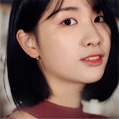 饰悟银饰可爱迷你五角星星后挂式耳坠S925纯银耳钉女气质耳环女款