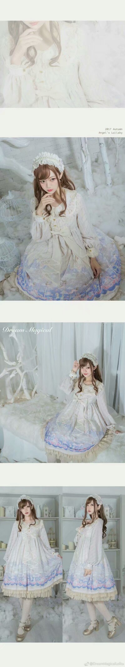 国牌：dreammagicalolita#天使的摇篮曲#四色可选，白色