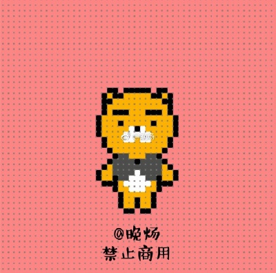 狮子ryan(原稿来自@kakaofriends_ryan )@MM拼豆 @拼拼豆豆 @拼拼豆豆贴吧 @BabyPinkin拼豆 @你萌好魔法拼豆 @兰丸Ranmaru @五颜六色大刷纸 ​​​​