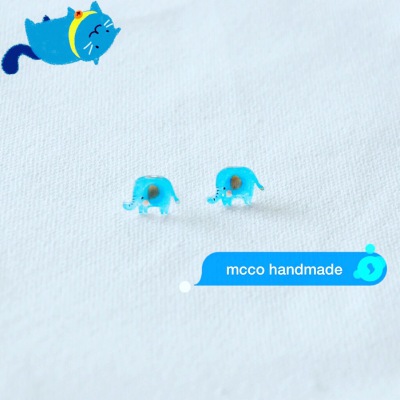 手工绘热缩片耳钉mcco handmade http://weidian.com/s/159505?ifr=shopdetail&wfr=c