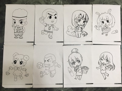 Q版人物卡通画