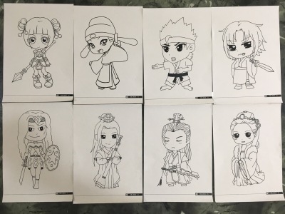 Q版人物卡通画