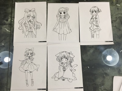 Q版人物卡通画