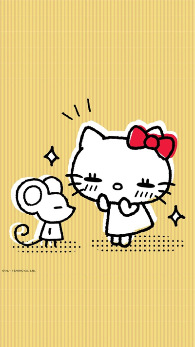 iPhone 壁纸 Hello Kitty 凯蒂 KT猫