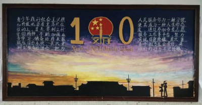 哈哈，黑板报