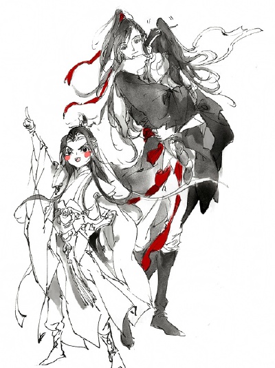蓝曦臣、魏无羡、蓝忘机//微博画师：九条轮