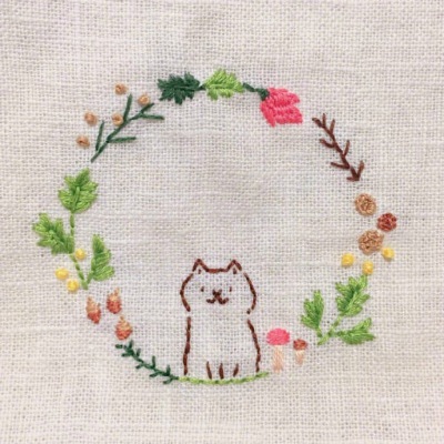 猫咪刺绣手工