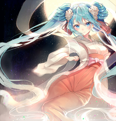 初音未来 绘师：三年B组のsanaeさん 本作品pixiv id=65335853