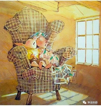 快乐小猪。纯纯友谊。（水彩画）