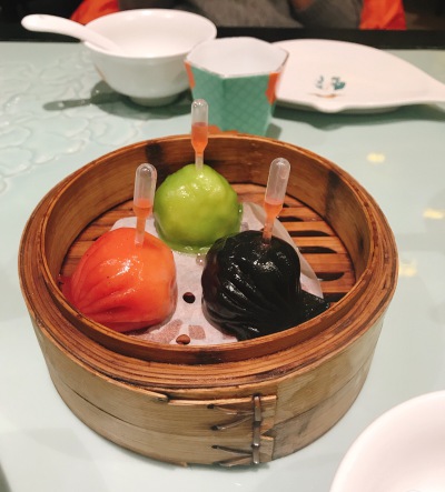 三色虾饺