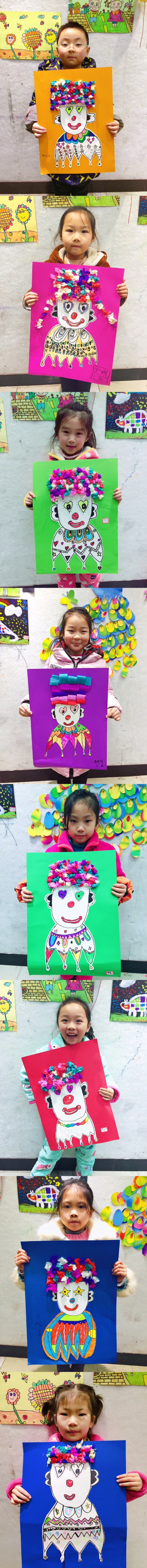 儿童画 小丑