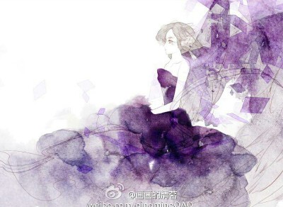 涂鸦 色彩 水彩少女 手绘 彩色 可爱 插画 动漫 小清新 二次元 唯美 清茗