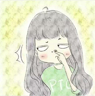 情侣头像，手绘风。
