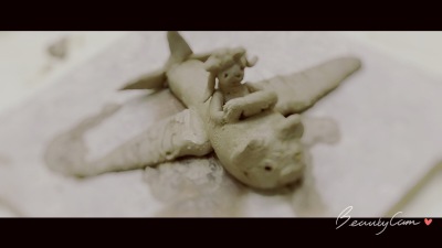 泥塑课作品 滑翔翼