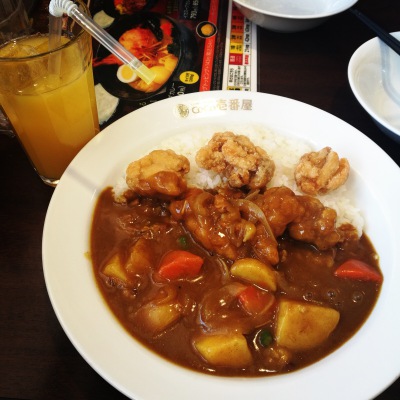 壱番屋。唐扬蔬菜咖喱饭