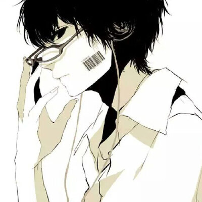 眼镜男生+动漫+二次元+卡通