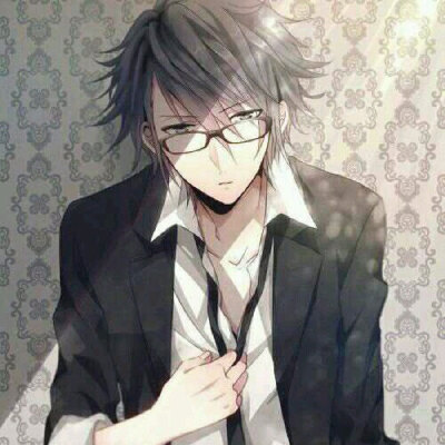 眼镜男生+动漫+二次元+卡通